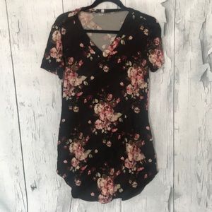 Soft Floral V-neck dress with pockets